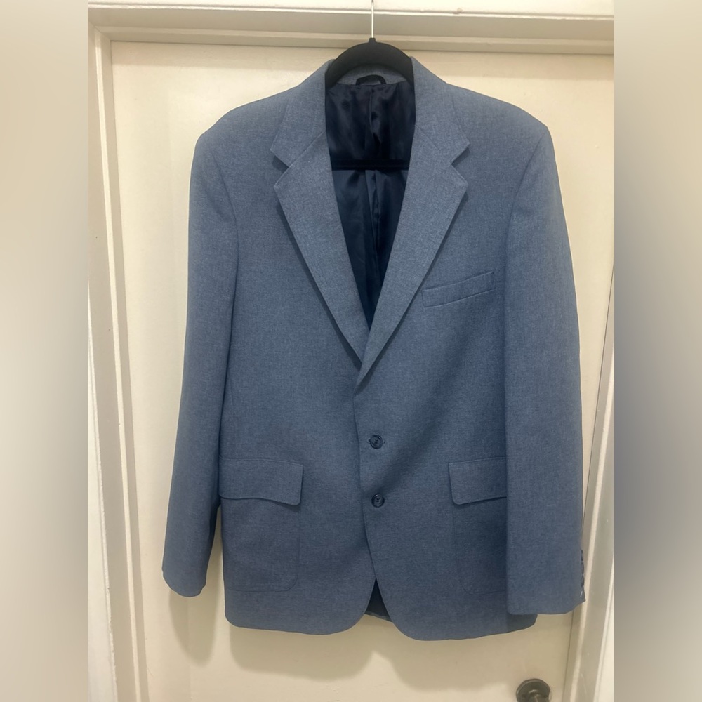 VINTAGE LEVIS Mens Blazer Sport Coat Casual Jacket Size 42L Two Button Wool Suit